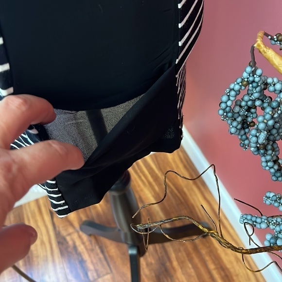 BCBGMaxAzria Striped Semi Sheer Sleeveless Tank Top - Picture 3 of 8